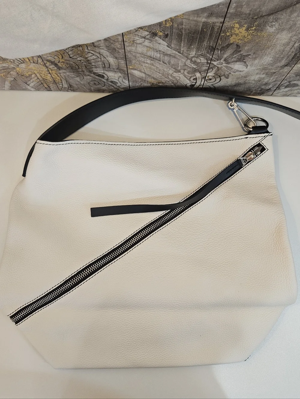 Proenza Schouler Hobo Bag Leather White And Black Purse